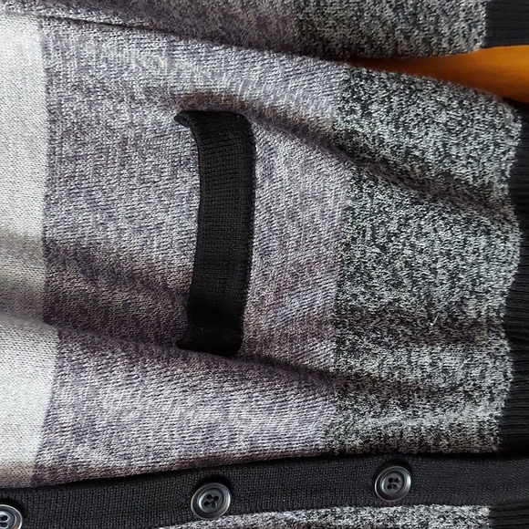 * Proof Excellence Striped Medium Soft Cardigan Sweater, Front Pockets, Like New - Picture 4 of 7